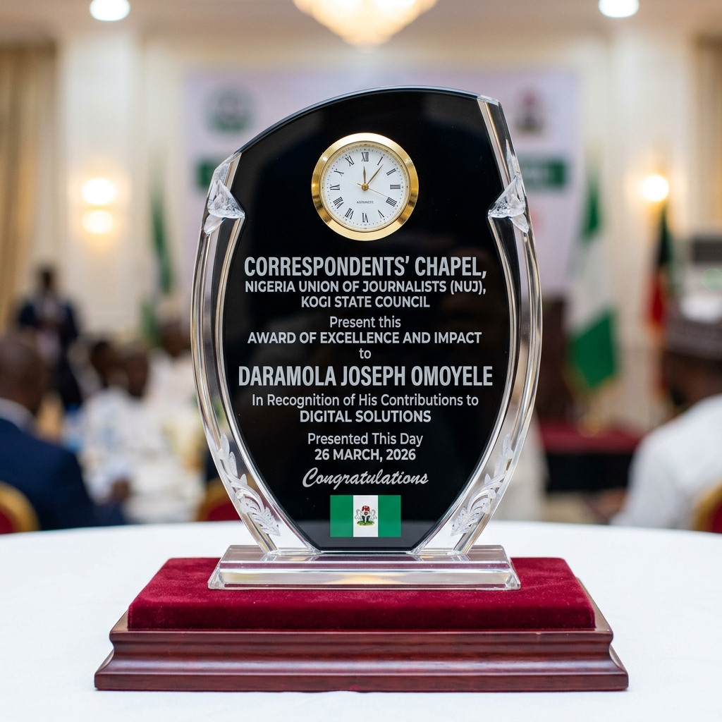 Award of Excellence and Impact Plaque